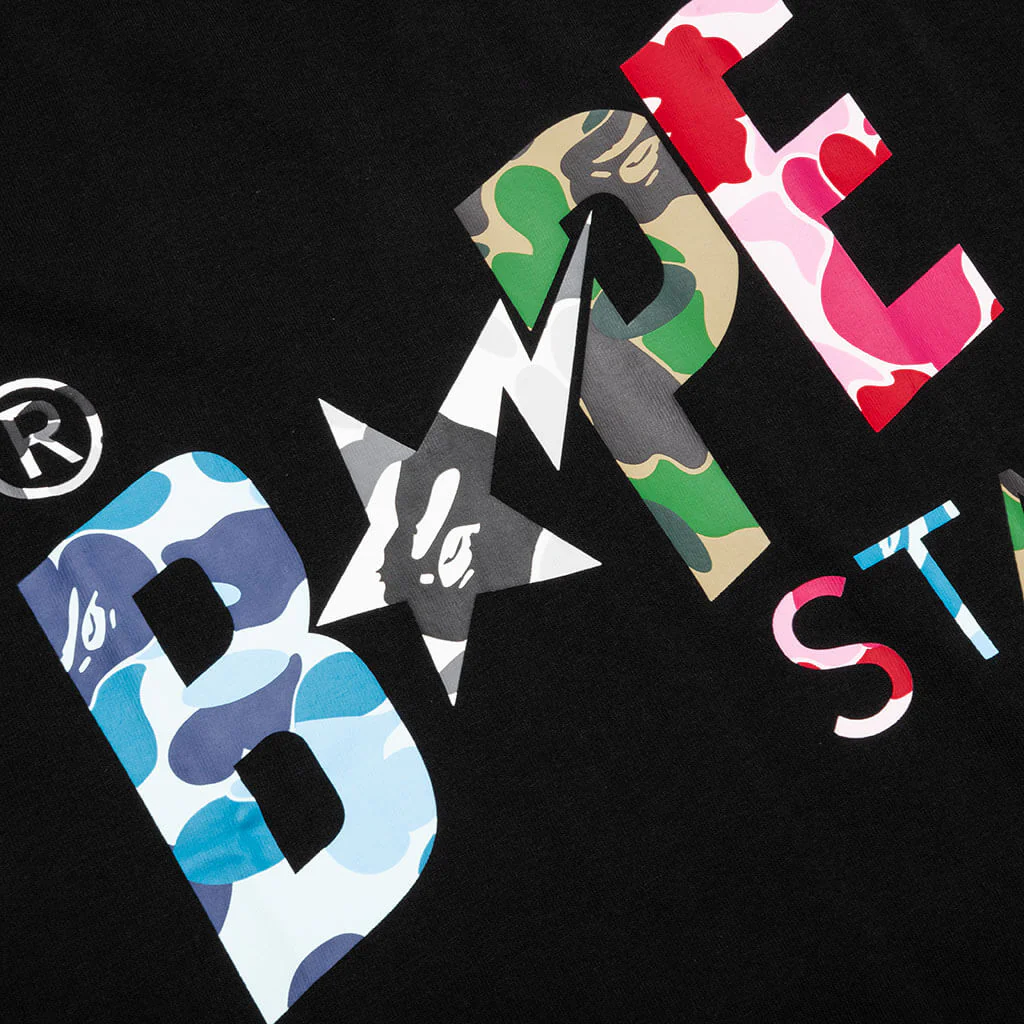 ABC Camo Crazy Bape Sta Logo Tee - Black - Image 3