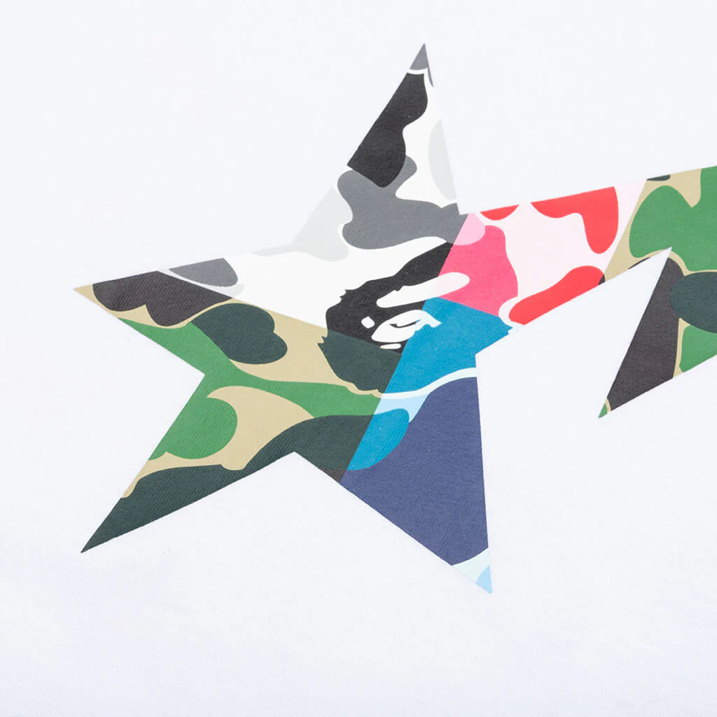 ABC Camo Crazy Bape Sta Logo Tee - White - Image 3