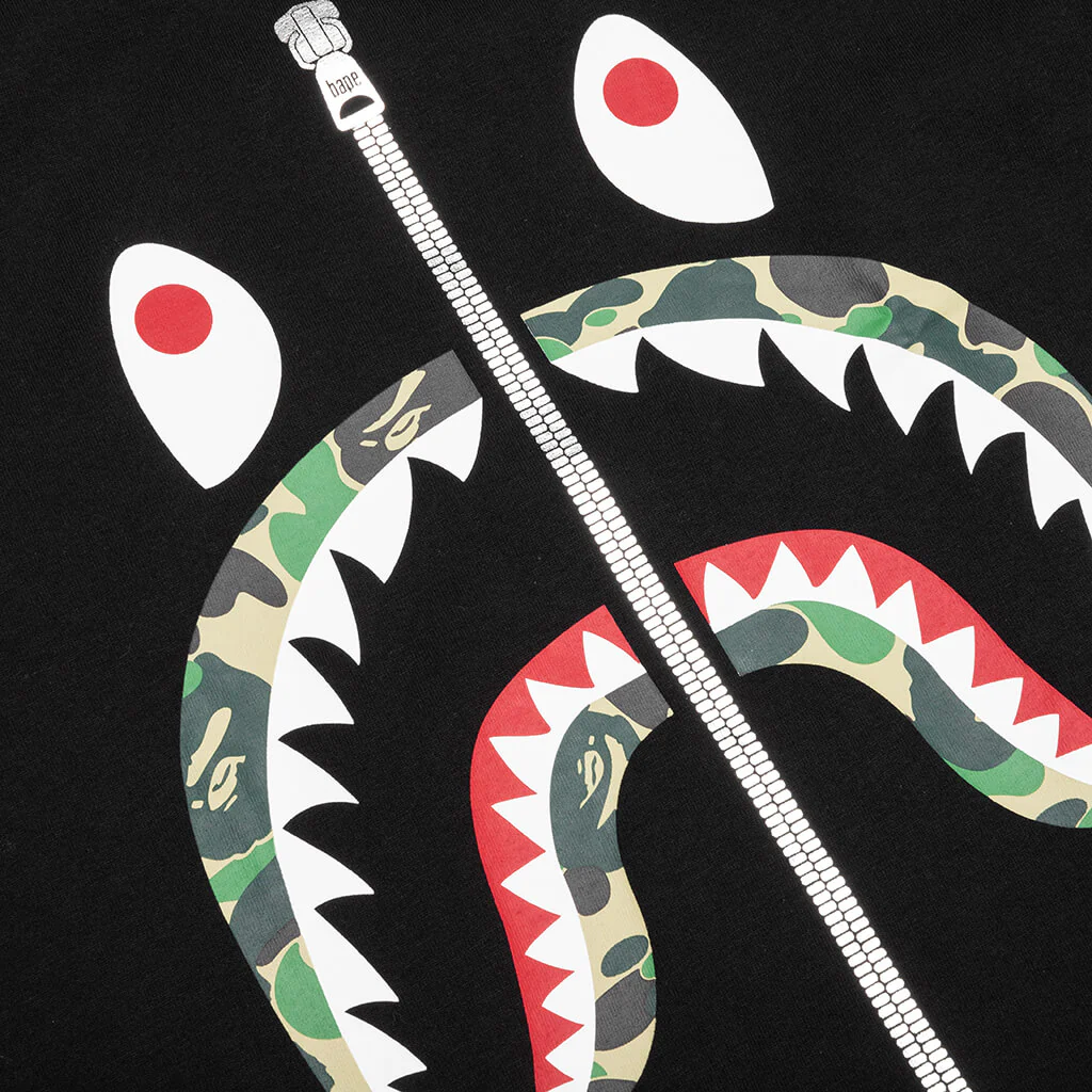 ABC Camo Shark Tee - Black/Green - Image 3
