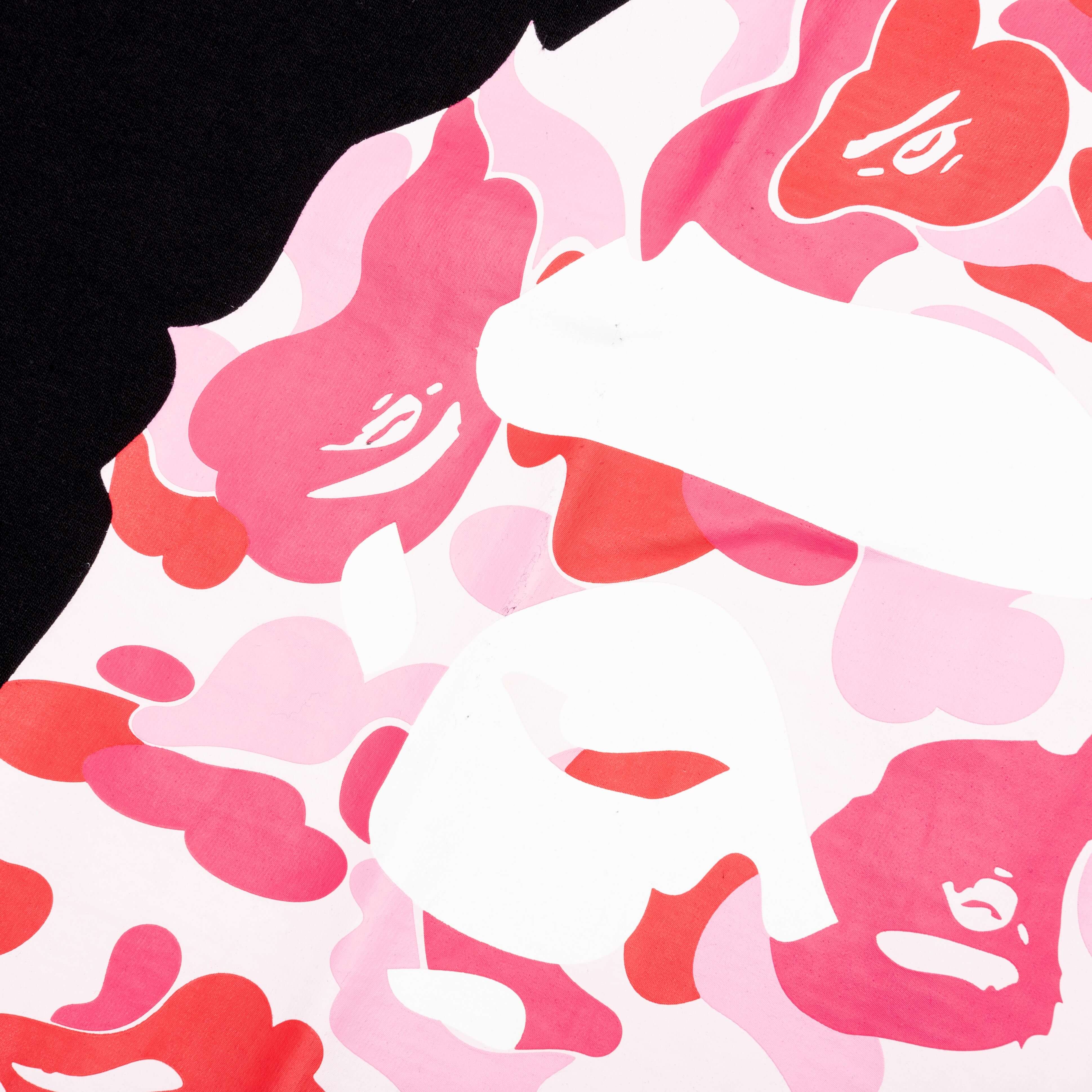 Abc Camo Side Big Ape Head Tee - Black/Pink - Image 3