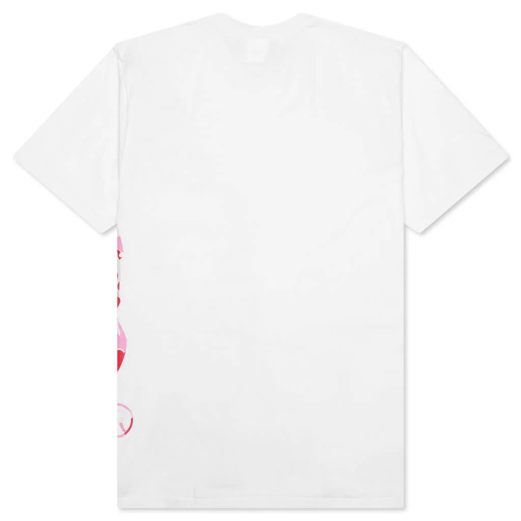 Abc Camo Side Big Ape Head Tee - White/Pink - Image 2