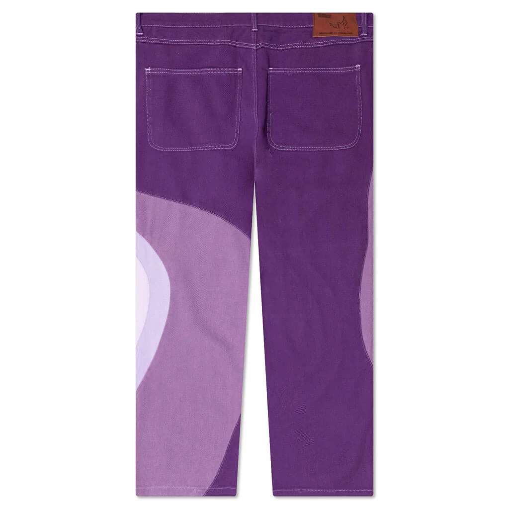 Abstract Wave Pants - Purple - Image 2