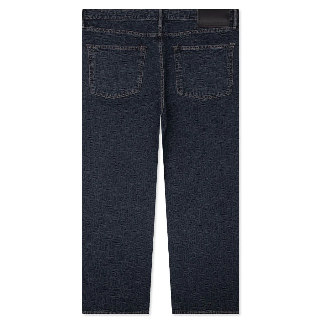 Baggy Fit Jeans 1981M Monogram - Blue/Black - Image 2