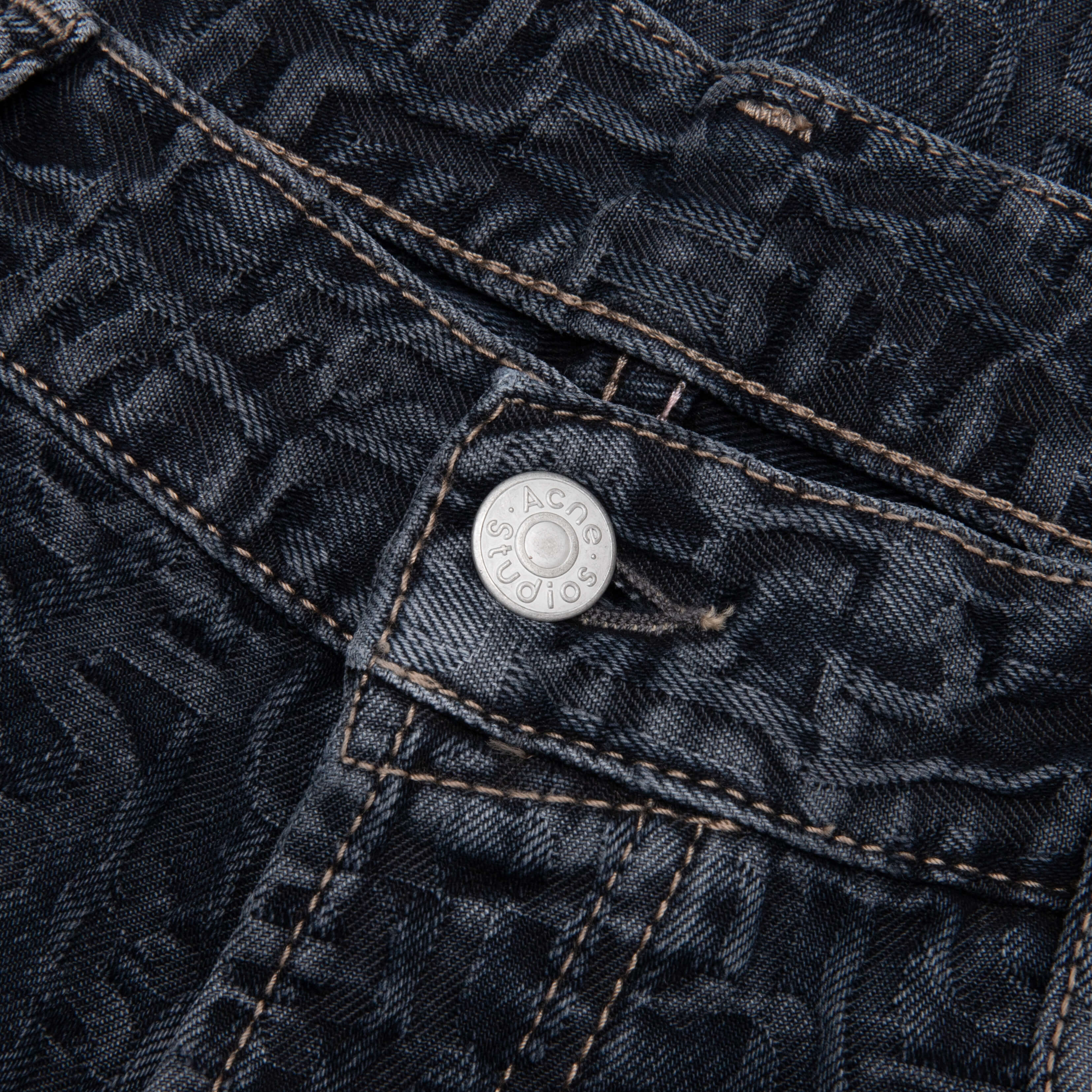 Baggy Fit Jeans 1981M Monogram - Blue/Black - Image 3