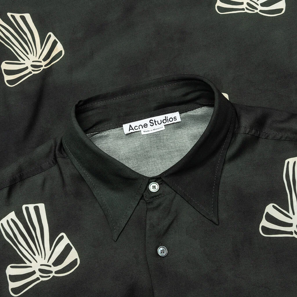 Floragatan Button Up Shirt - Black/White - Image 3