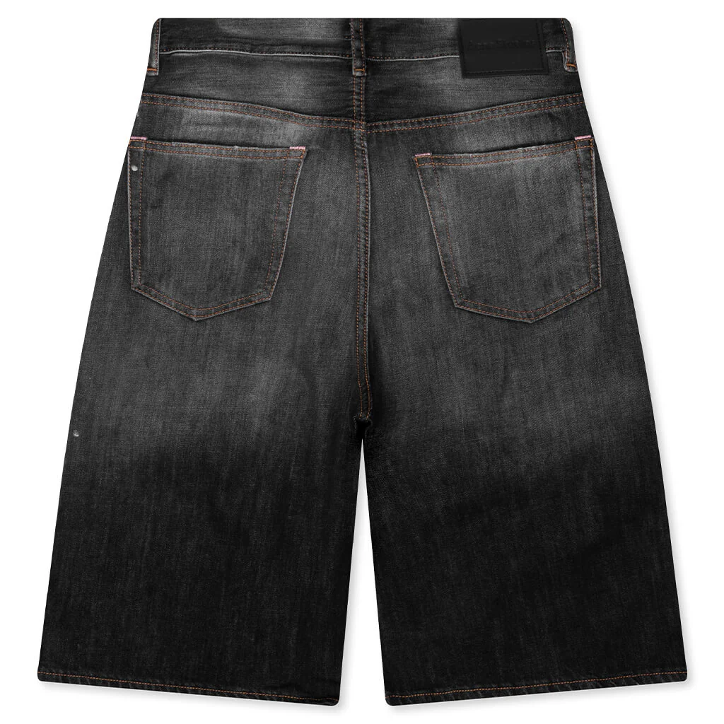 Denim Shorts - Black - Image 2
