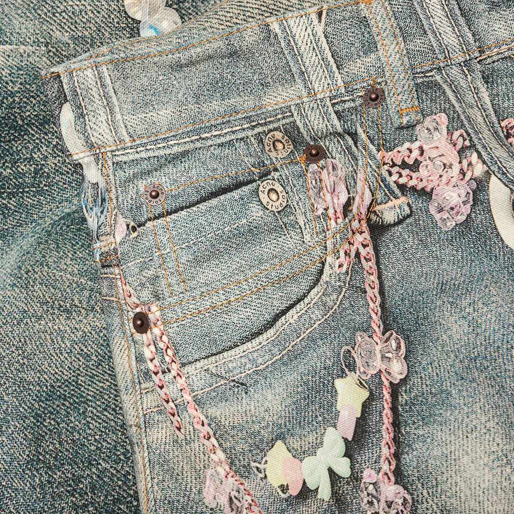 Loose Fit Denim shorts Fn-Mn-Shor000264 - Mid Blue - Image 3