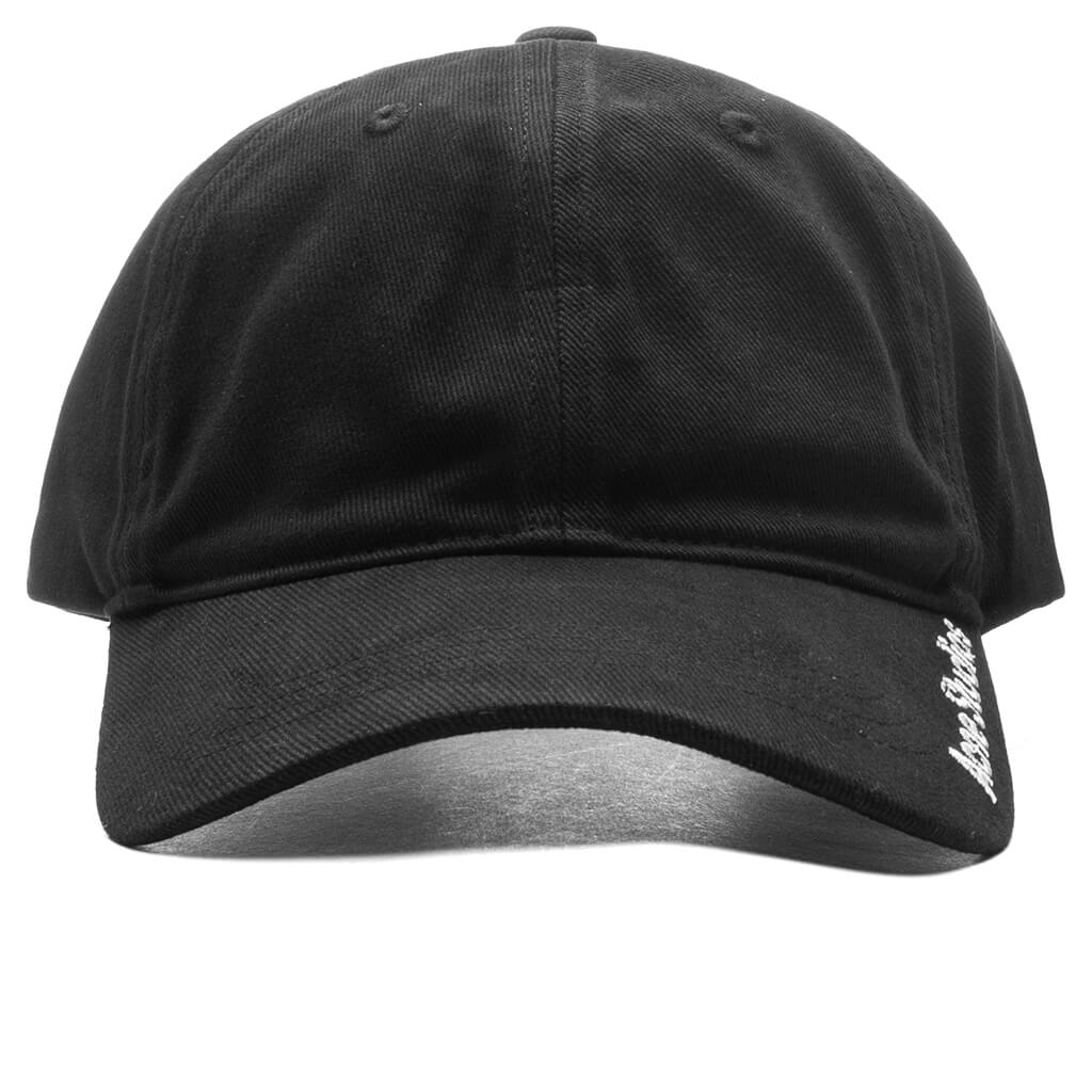 Embroidered Logo Baseball Cap - Black