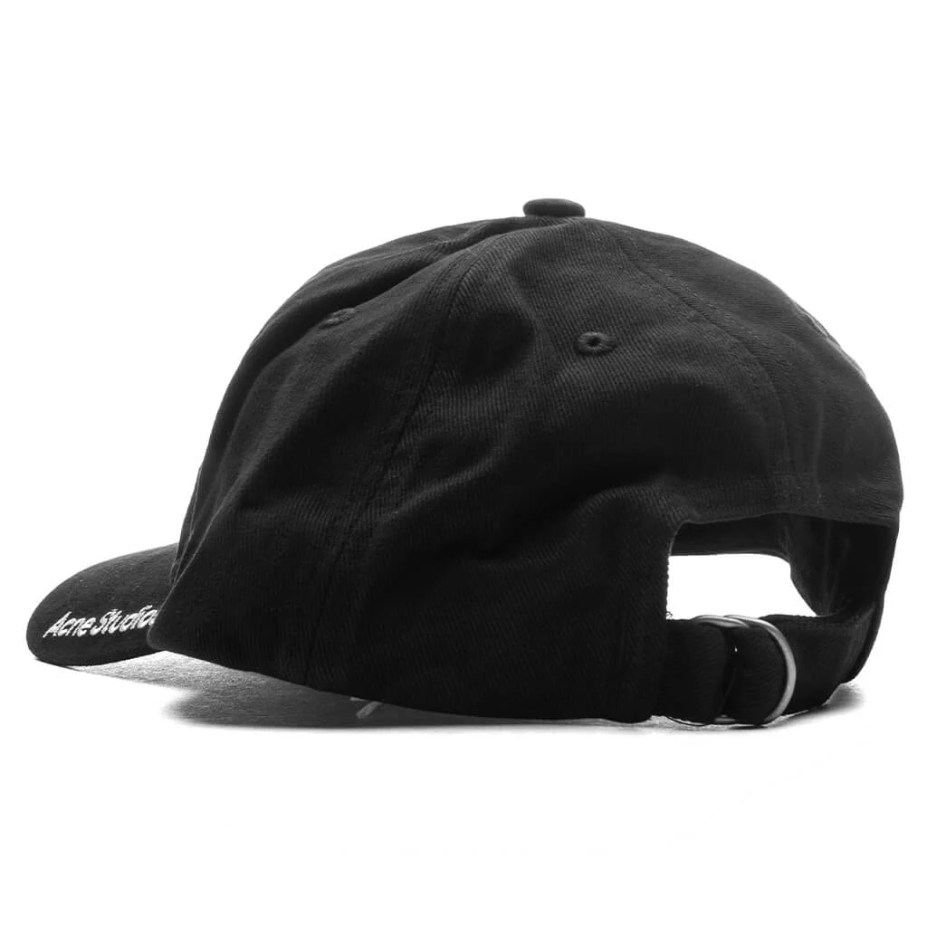 Embroidered Logo Baseball Cap - Black - Image 4