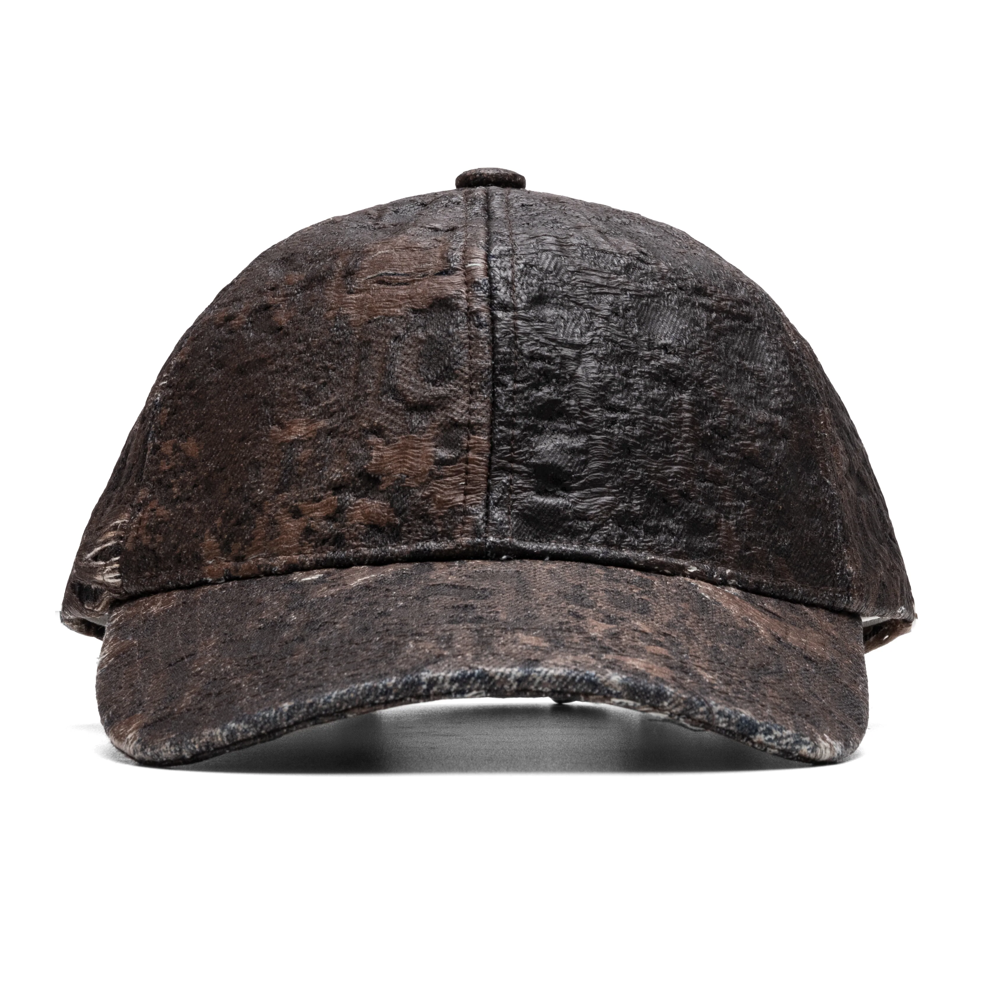 Distressed Monogram Cap - Brown