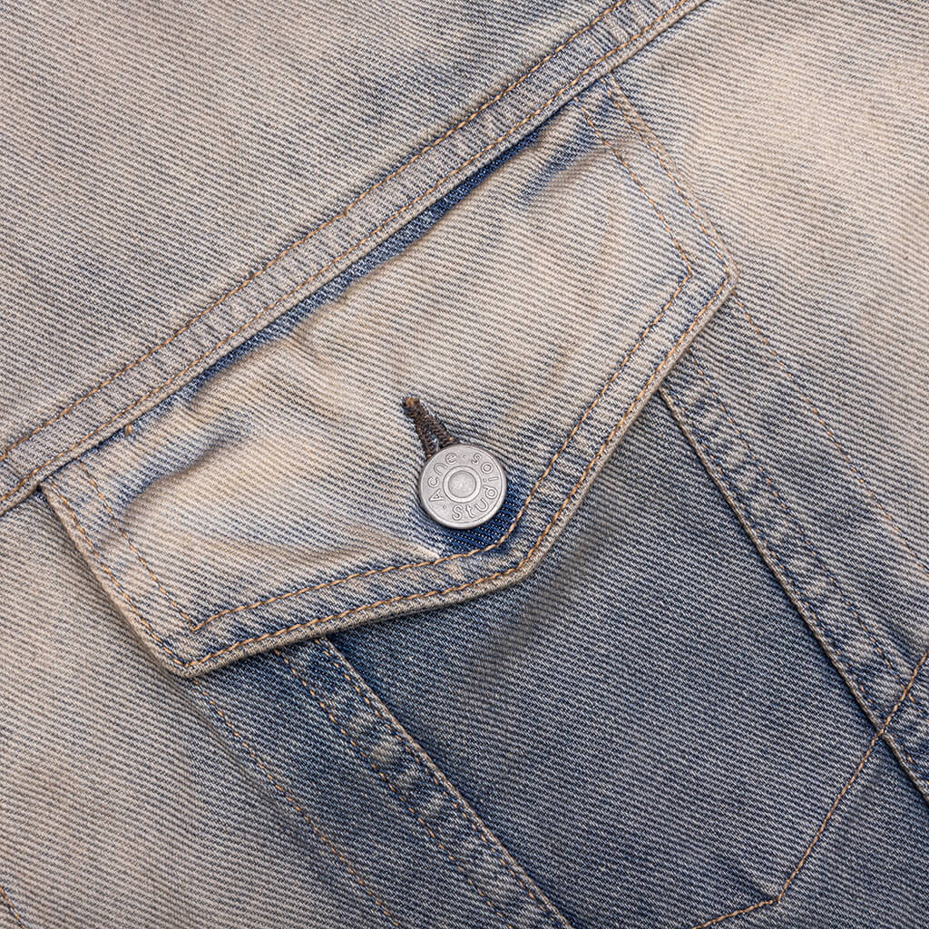 Oversized Fit Denim jacket - Light Blue - Image 3