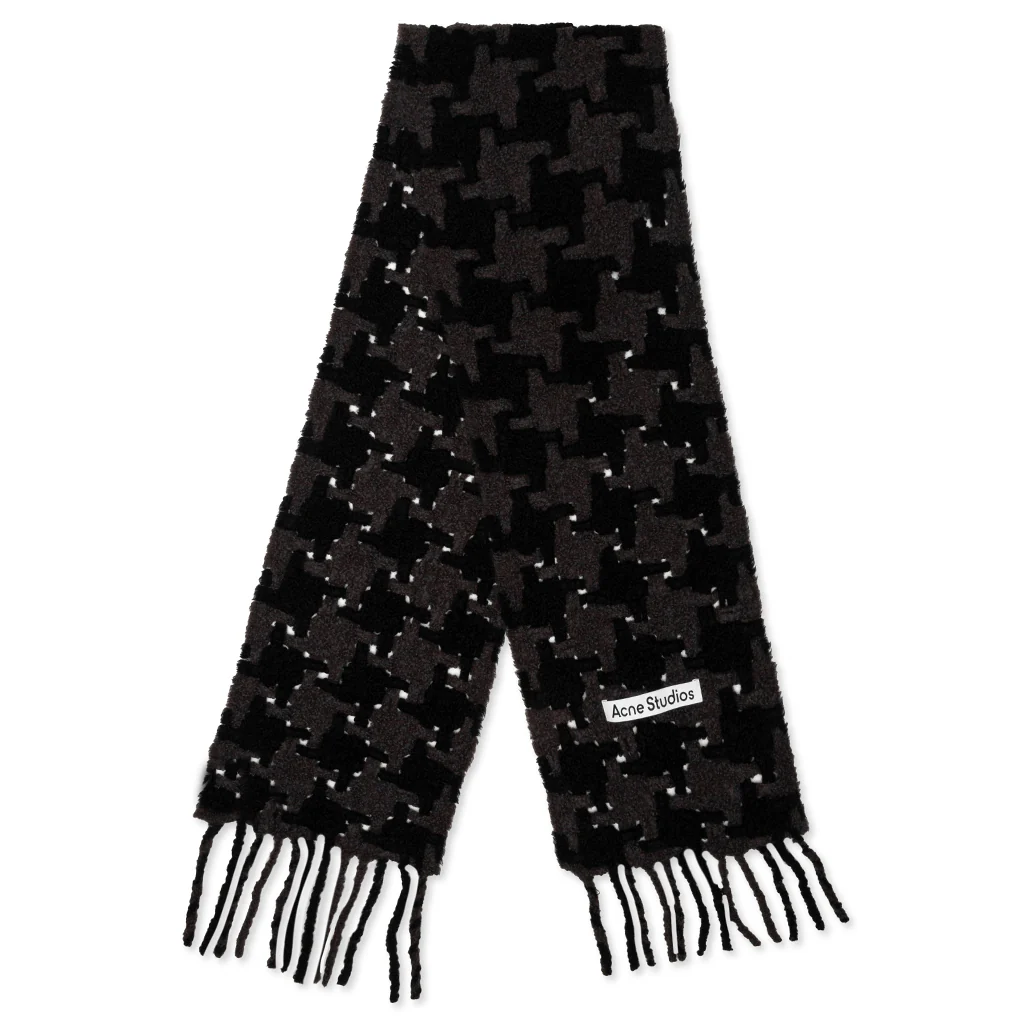 Houndstooth Scarf - Black/Grey
