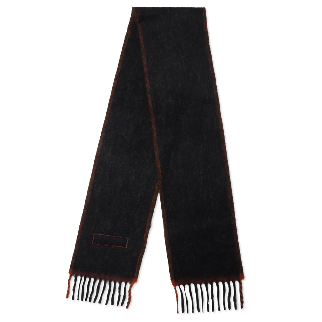 Wool Mohair Scarf - Black - Image 2