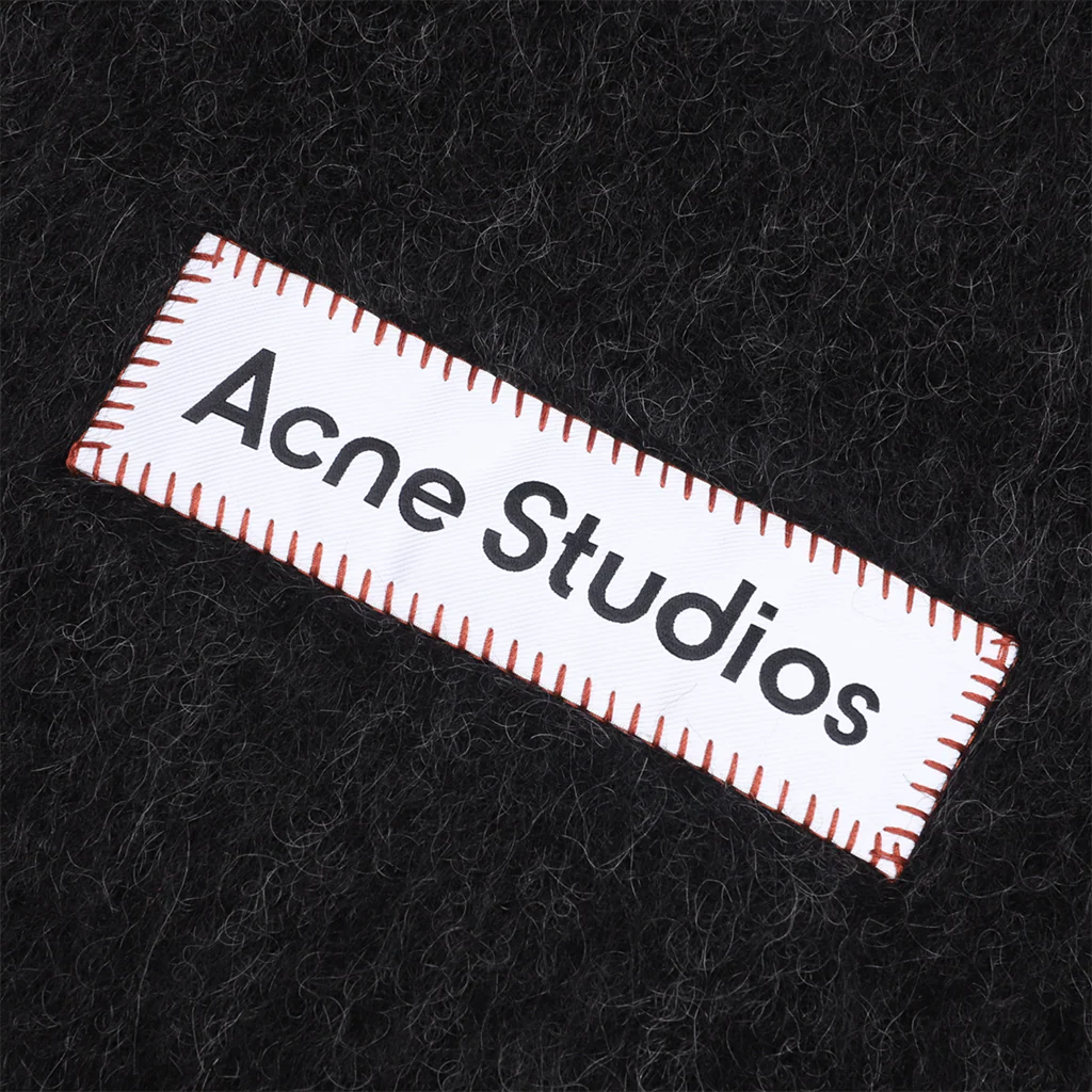 Wool Mohair Scarf - Black - Image 3