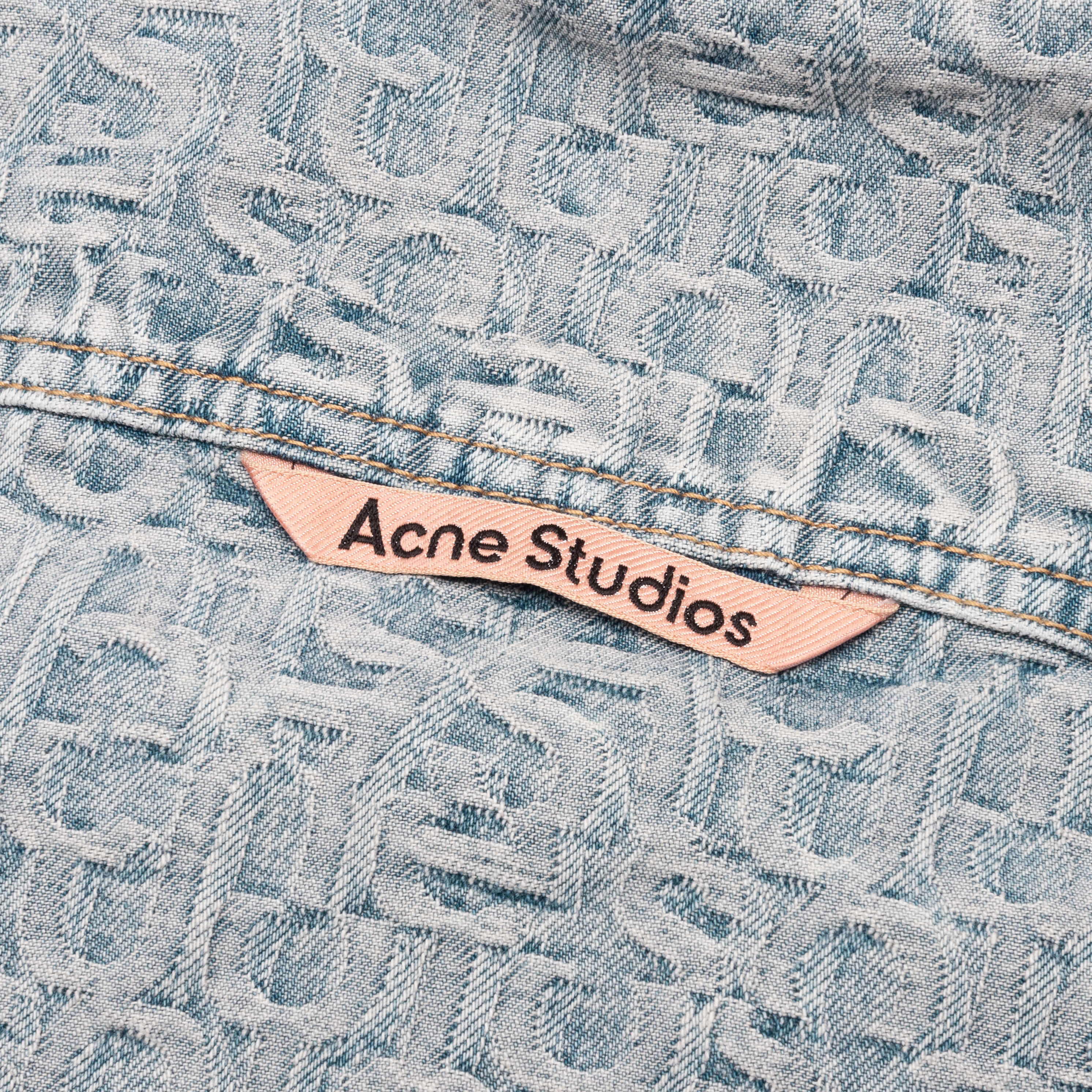 Relaxed Fit Denim Shirt - Blue/Beige - Image 5