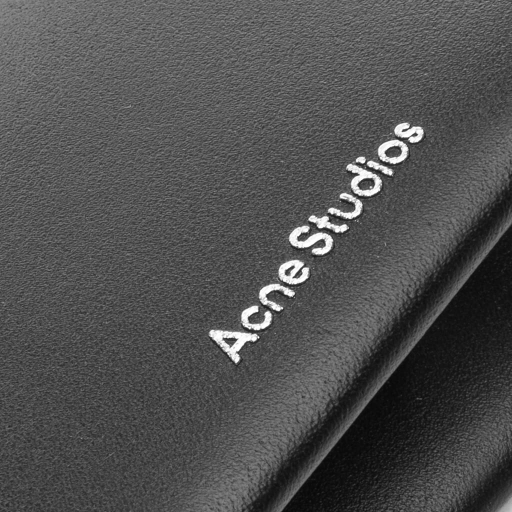 Folded Leather Wallet- Black - Image 3