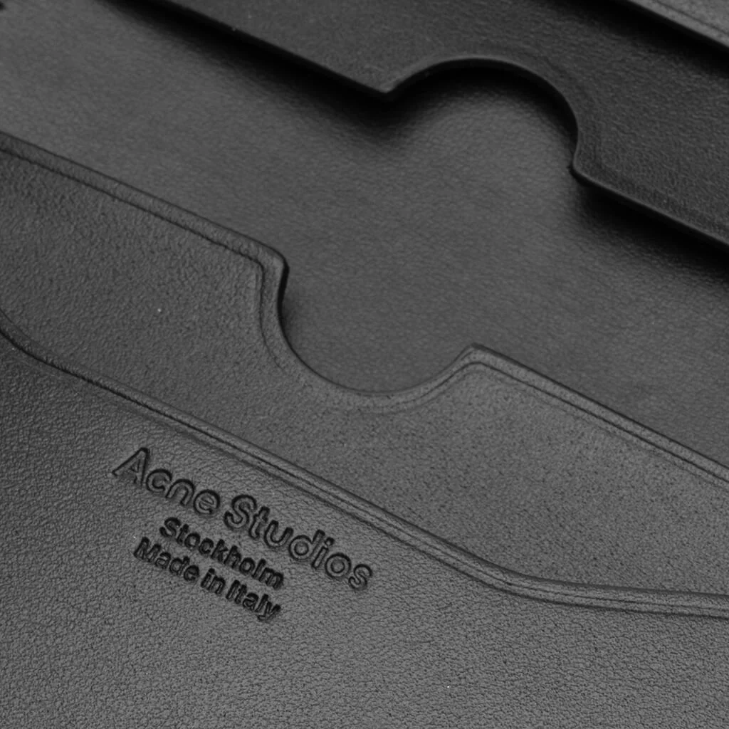 Folded Leather Wallet- Black - Image 4