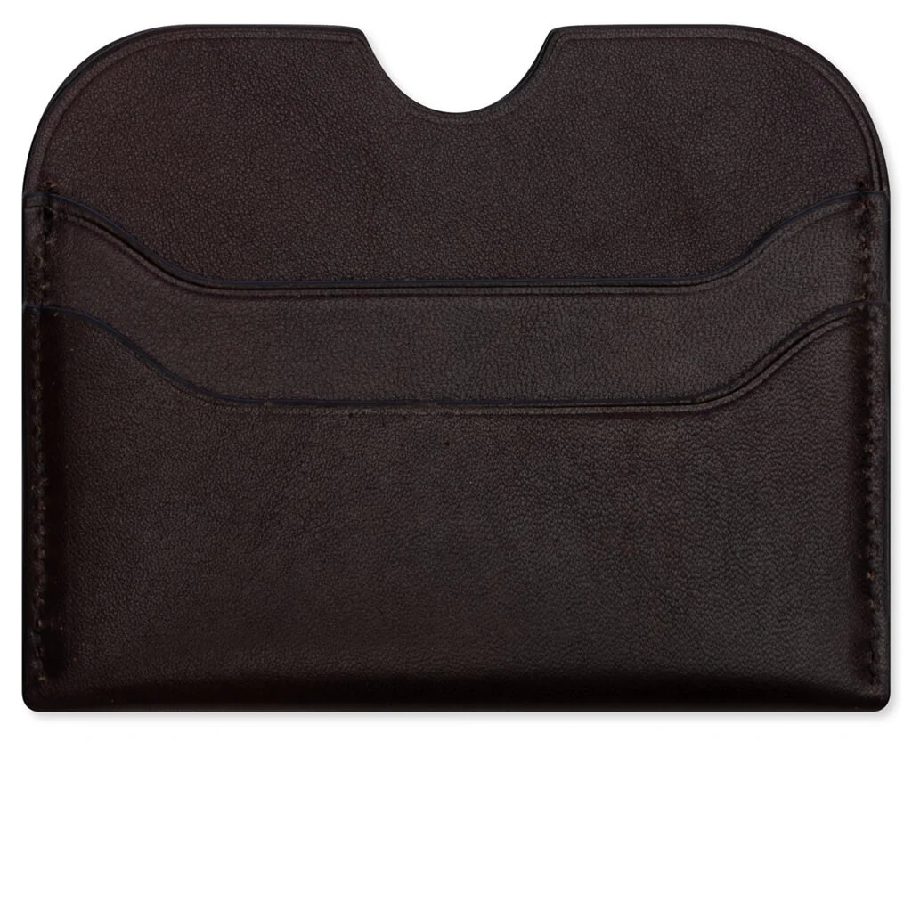 Slim Leather Card Holder Fn-Ux-Slgs000287 - Dark Brown - Image 2
