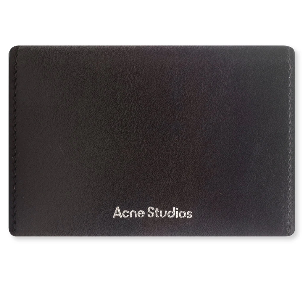 Folded Leather Wallet - Dark Brown