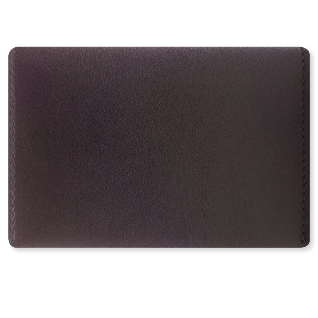 Folded Leather Wallet - Dark Brown - Image 2