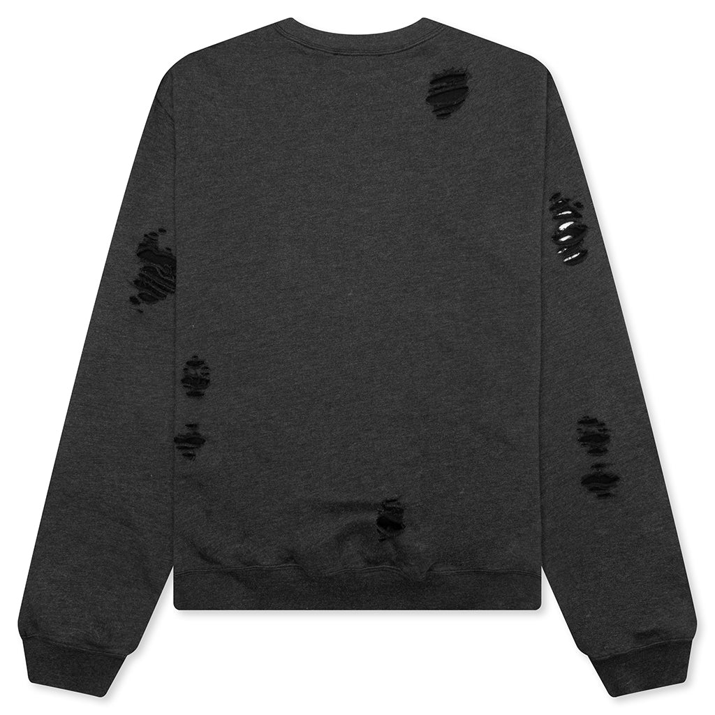 Sweater Printed Logo - Black Melange - Image 2