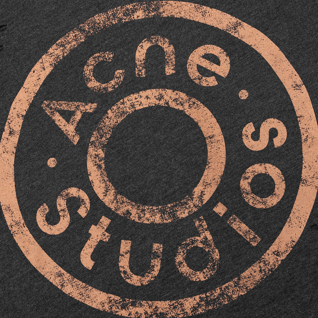Logo T-Shirt Relaxed Fit - Black Melange - Image 4