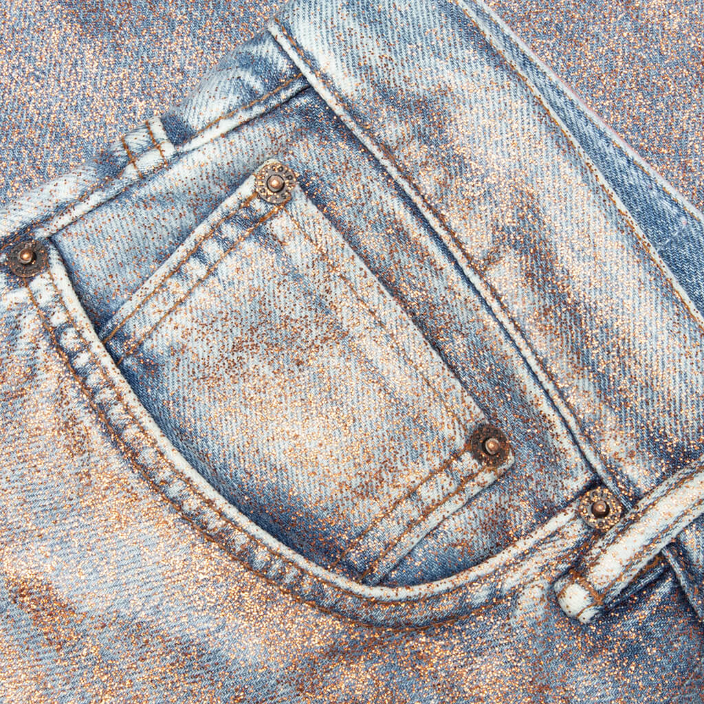 Denim Shorts - Rose Copper/Light Blue - Image 3