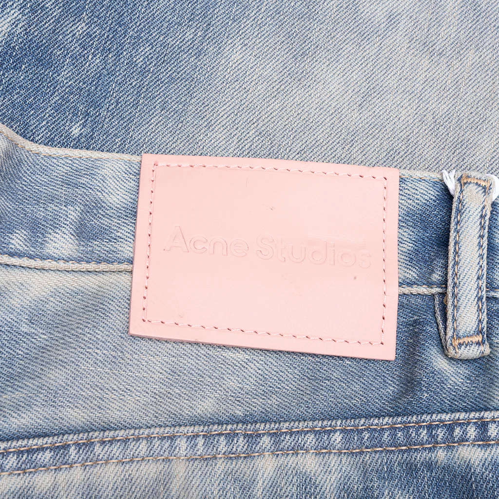 Mineral Dye Denim Shorts - Mid Blue - Image 4