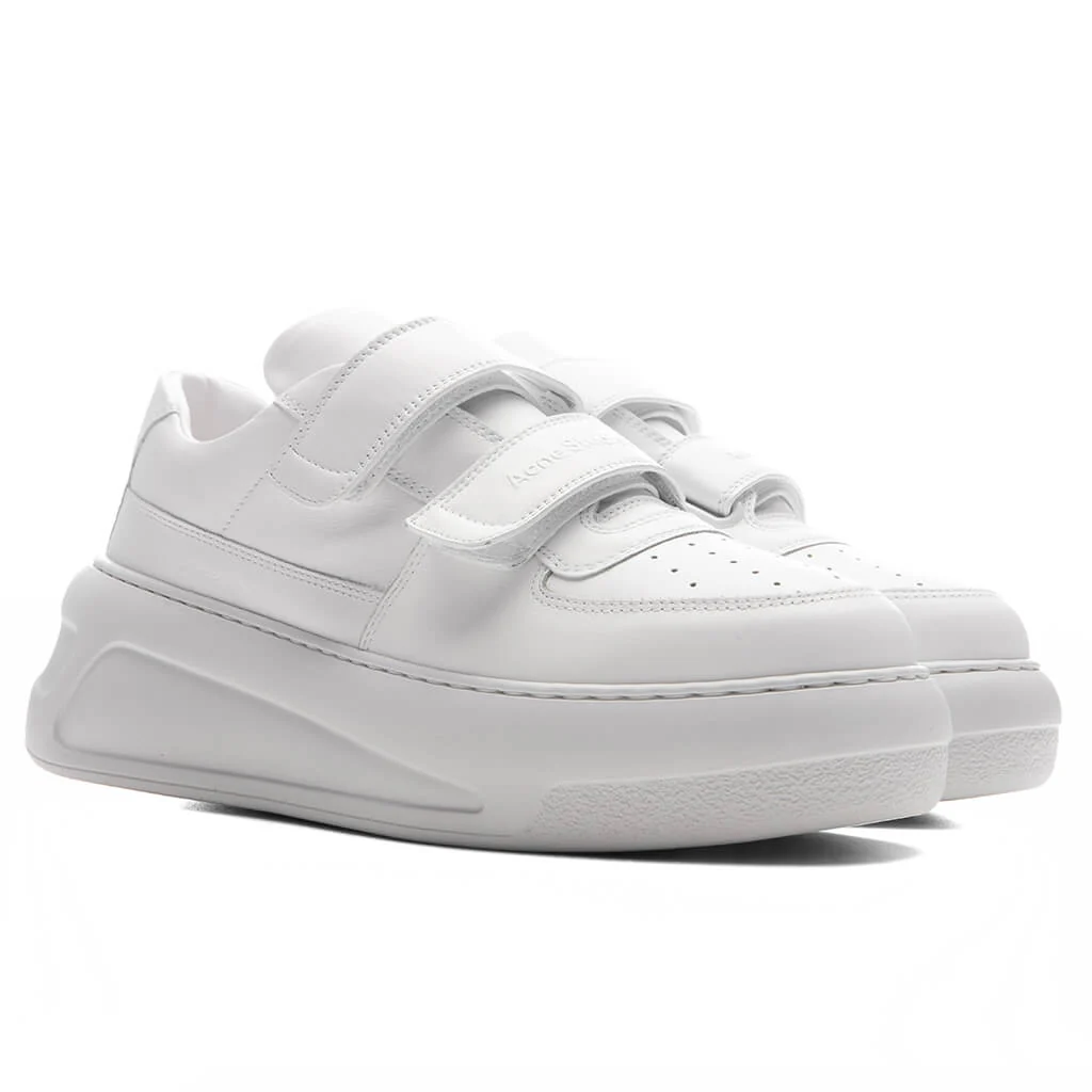 Velcro Strap Platform Sneakers - Optic White - Image 2
