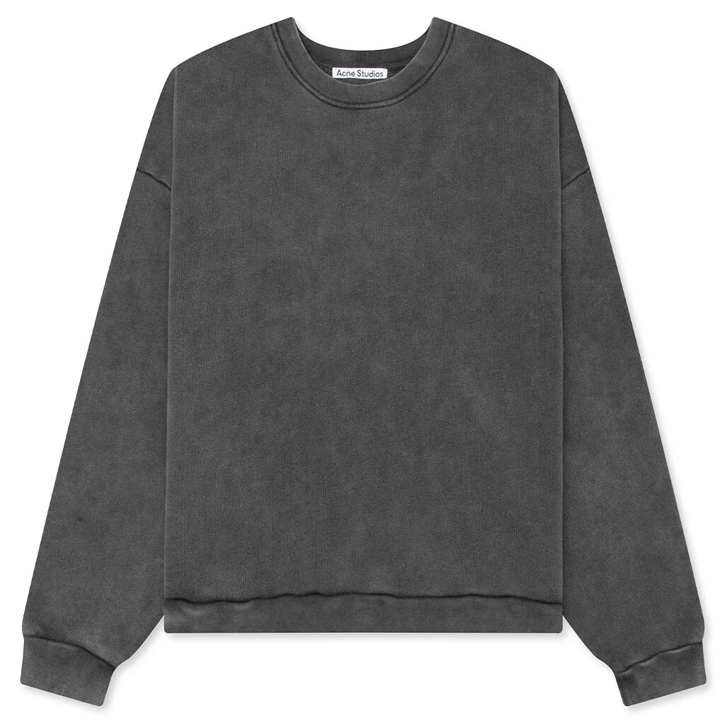 Rubber Logo Fleece Sweatshirt - Faded Black