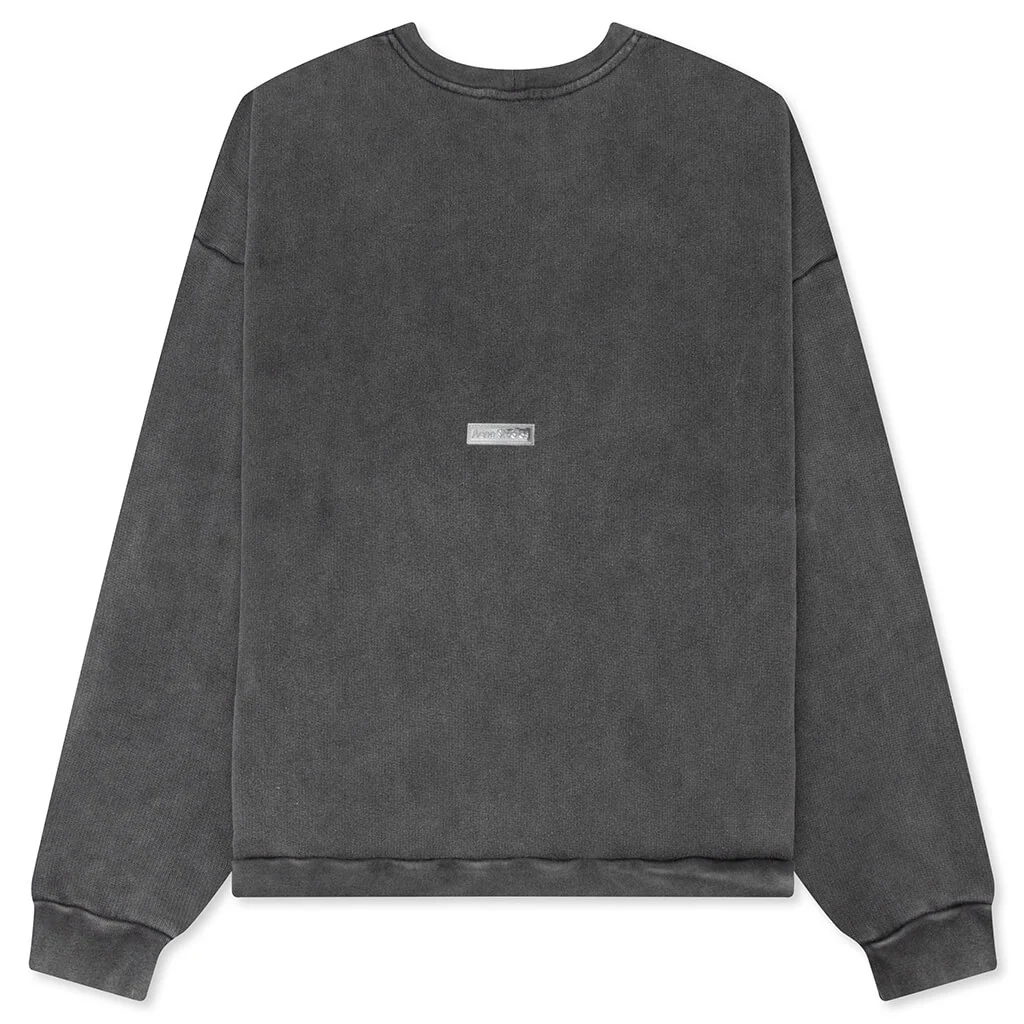 Rubber Logo Fleece Sweatshirt - Faded Black - Image 2
