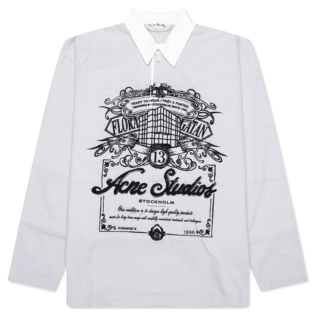 Floragatan Artwork Polo - Cold Grey