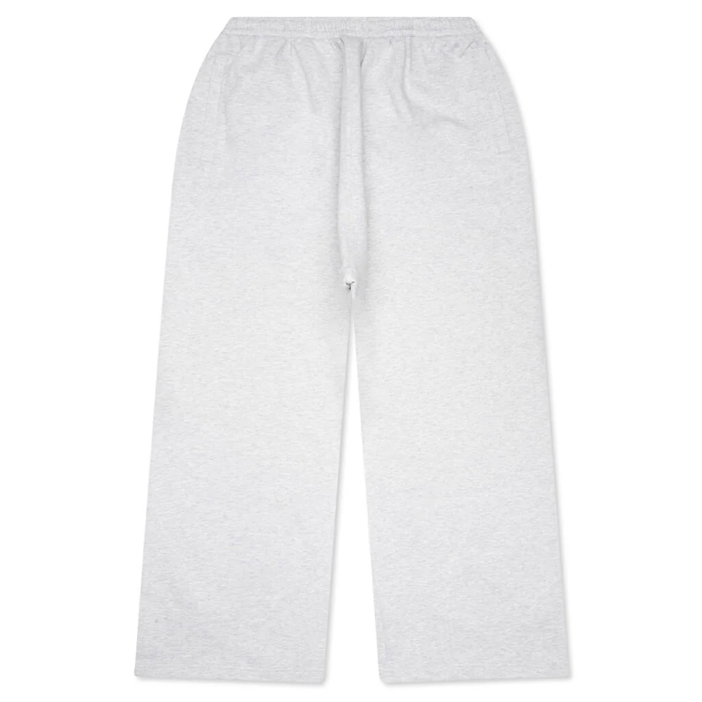 Fleece Logo Sweatpants - Pale Grey Melange