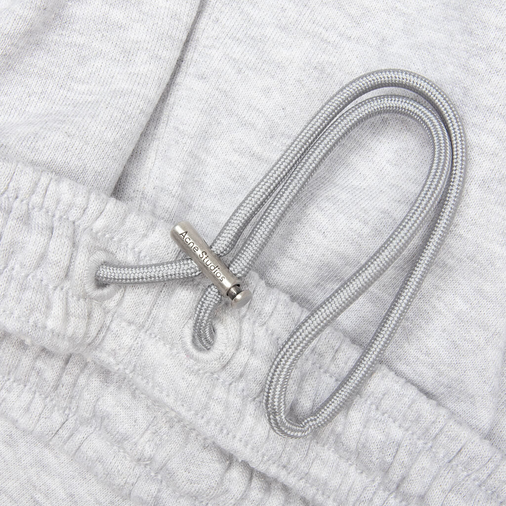 Fleece Logo Sweatpants - Pale Grey Melange - Image 3