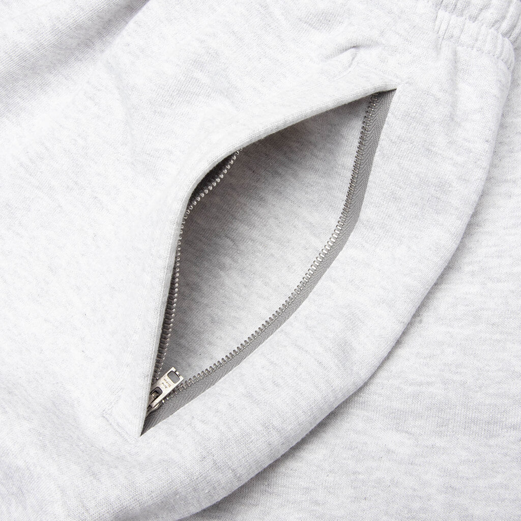 Fleece Logo Sweatpants - Pale Grey Melange - Image 4