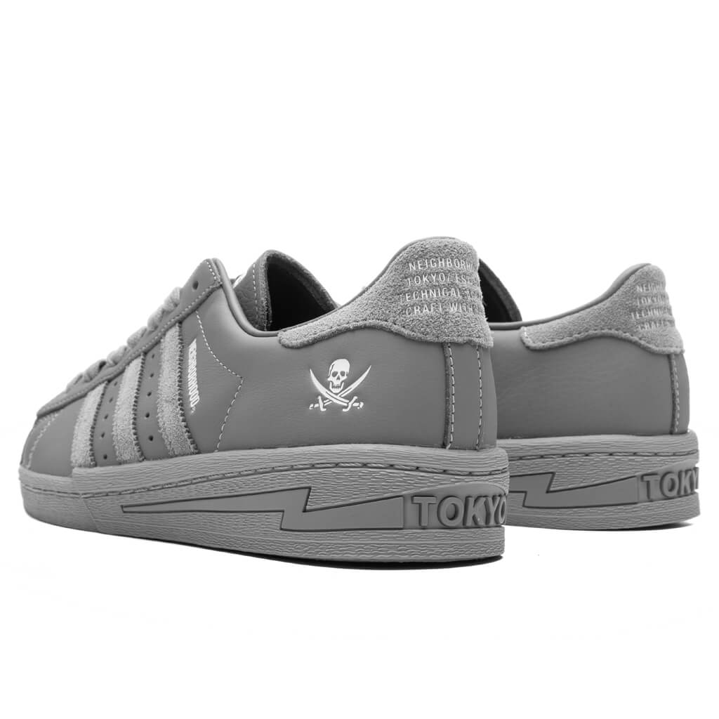 Adidas x Neighborhood Superstar - Grey/Grey/Cloud White - Image 3