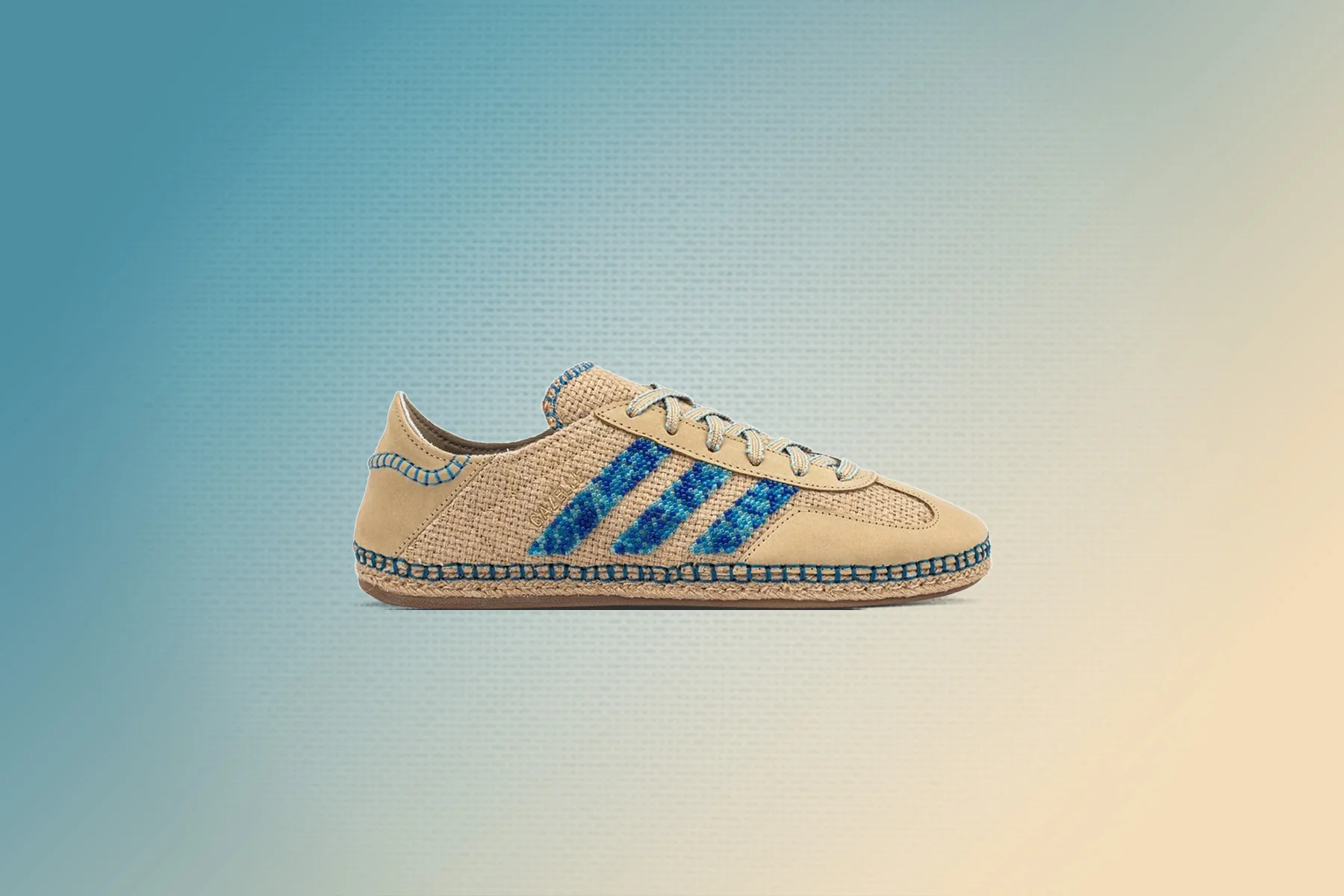 Adidas Originals x Clot Gazelle by EC - Linen Khaki/Light Blue/Blue Bird - Image 5