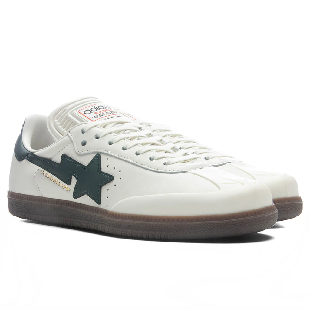 Adidas x BAPE Samba - Off White/Shadow Green/Gum - Image 2