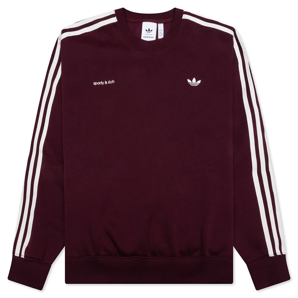 Adidas x Sporty & Rich Sweatshirt - Maroon
