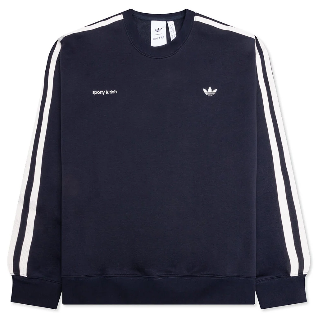 Adidas x Sporty & Rich Sweatshirt - Night Navy