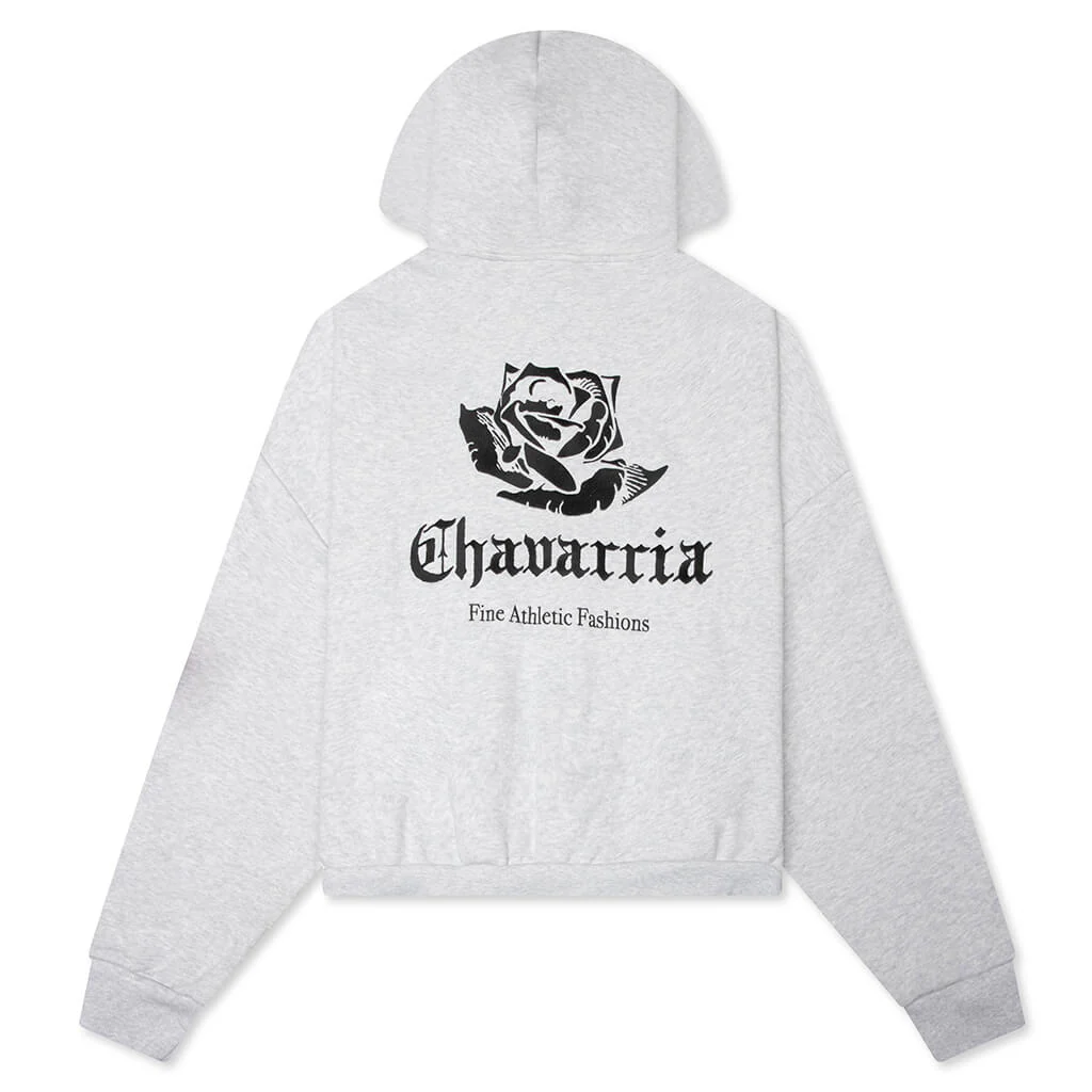 Adidas Originals x Willy Chavarria Full Zip Logo Hoodie - Light Grey Heather - Image 2