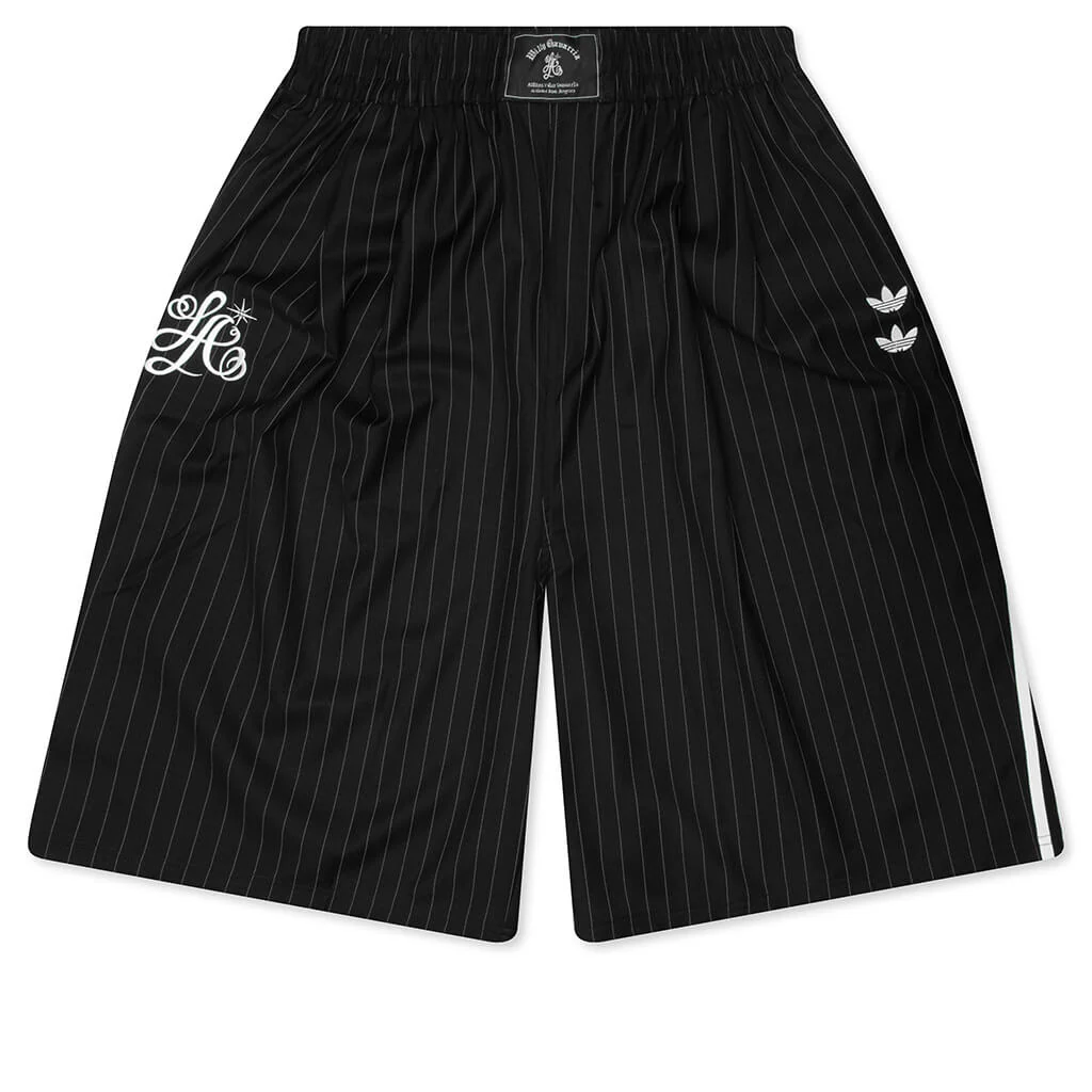Adidas Originals x Willy Chavarria Pinstripe Shorts - Black/White