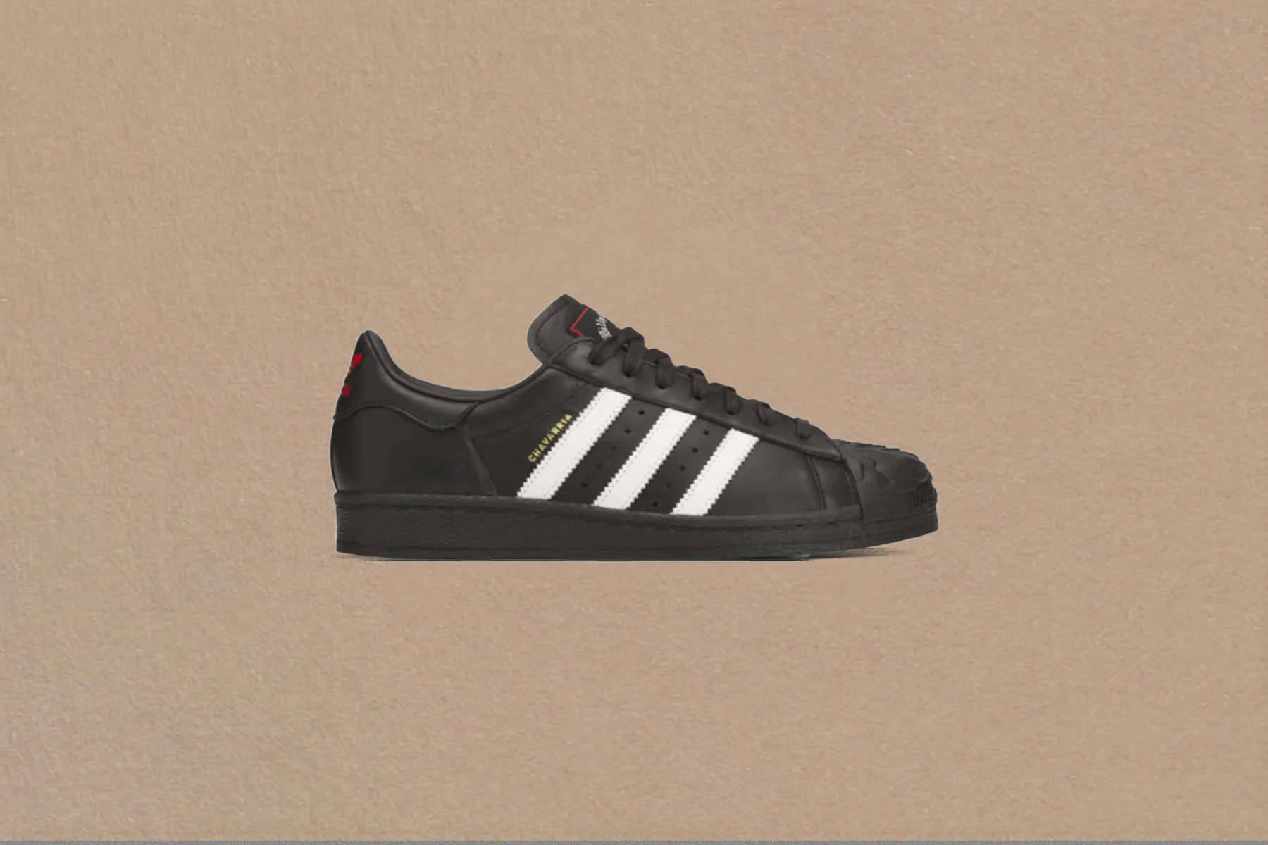 Adidas Originals x Willy Chavarria Superstar 'Rose' - Core Black/Off White/Red - Image 2