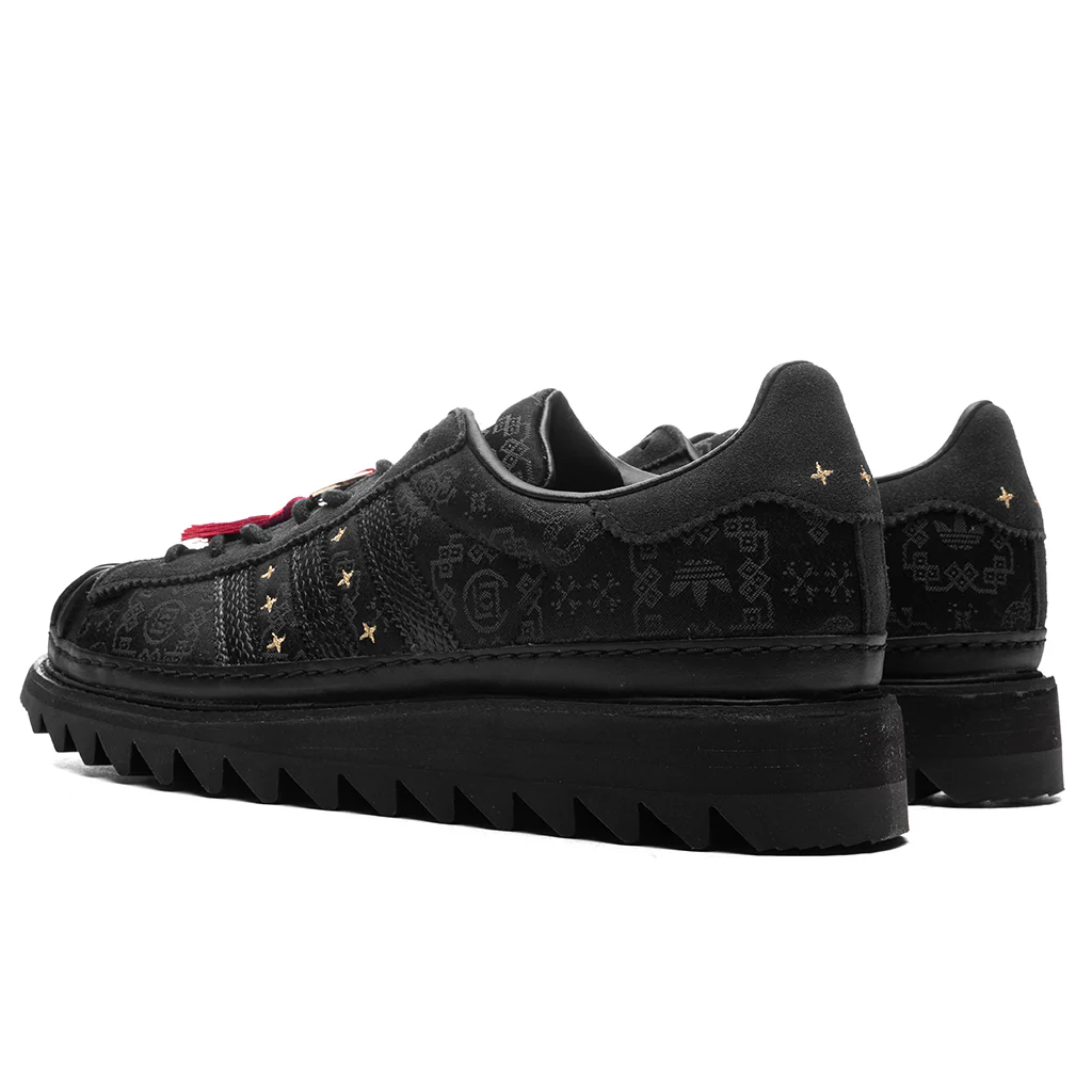 Adidas x CLOT Superstar 'Chinese New Year' - Core Black/Carbon/Gold Metallic - Image 3
