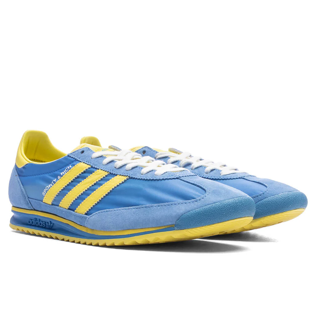 Adidas x Sporty & Rich SL72 Women's - Real Blue/Light Yellow/White - Image 2