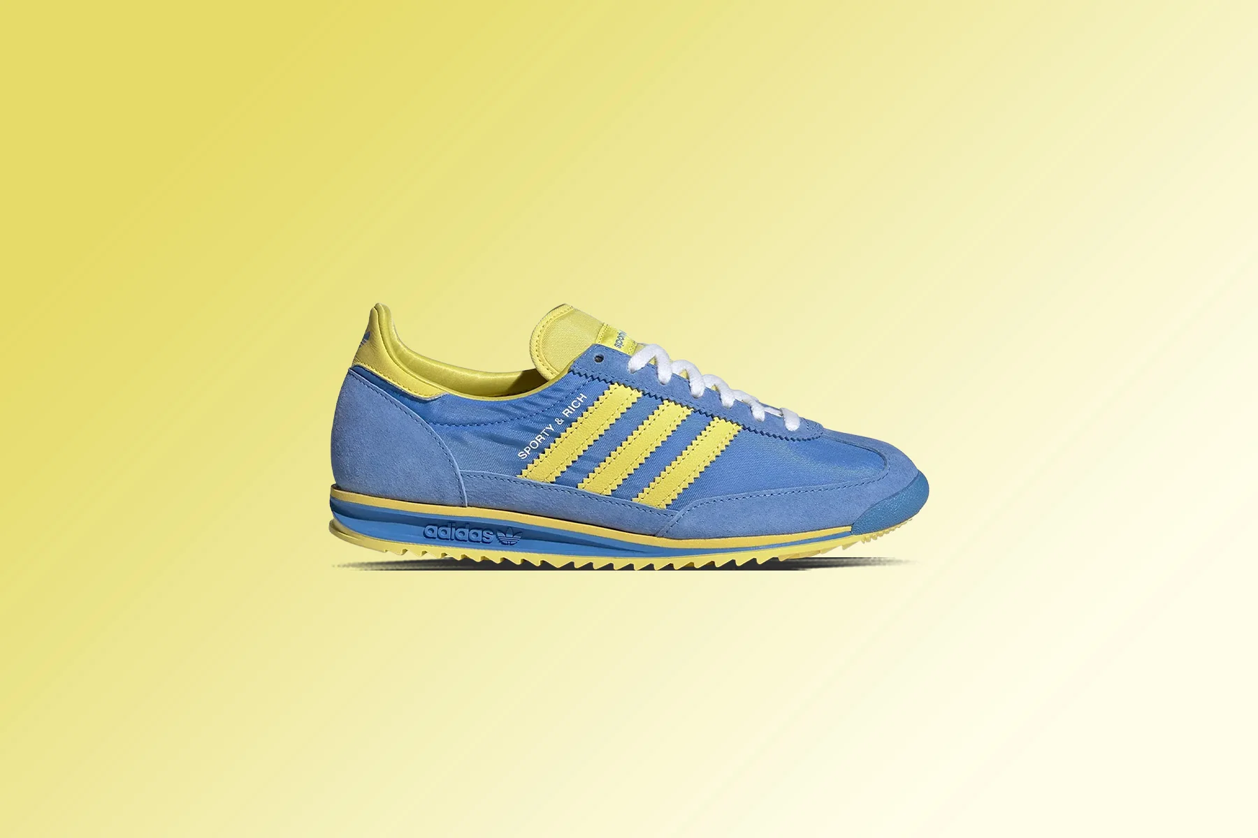 Adidas x Sporty & Rich SL72 Women's - Real Blue/Light Yellow/White - Image 5