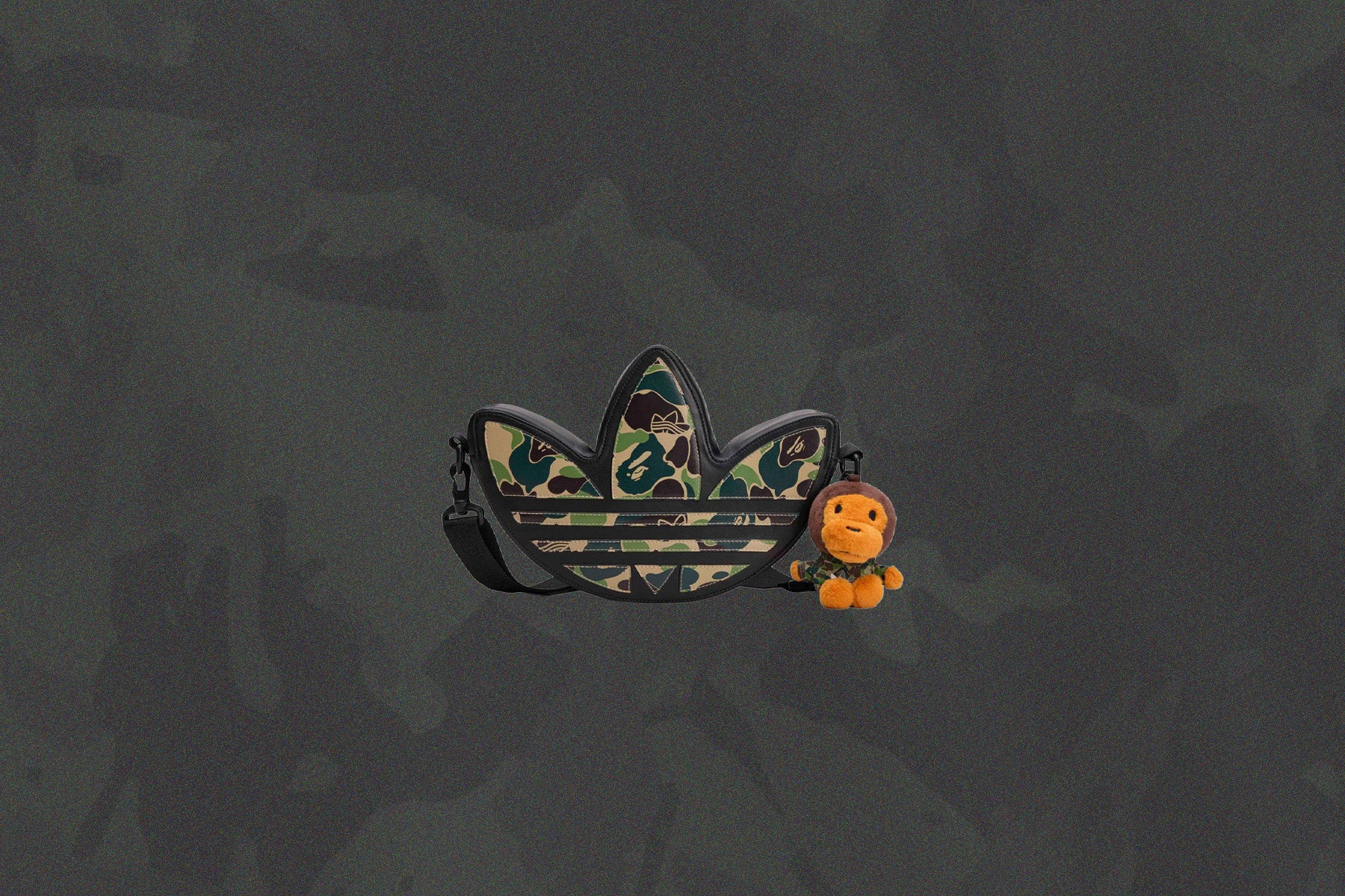 Adidas x BAPE Trefoil Shoulder Bag - Black - Image 5