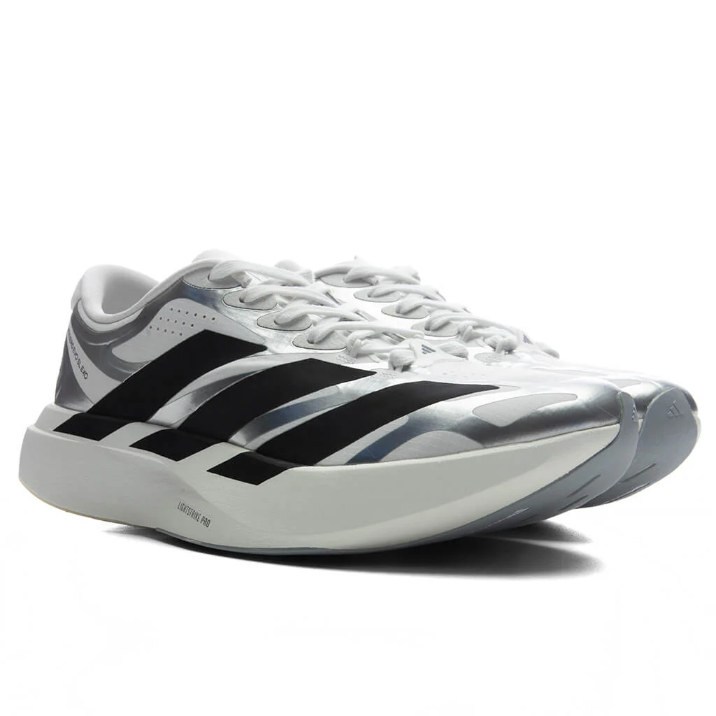 Women's Adizero Evo SL Exo - Footwear White/Core Black/Iron Metallic - Image 5