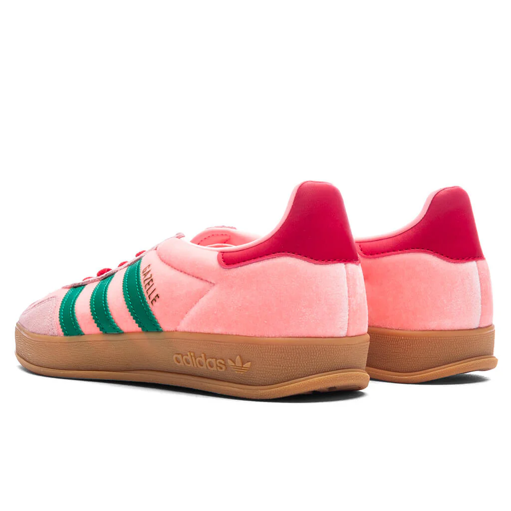 Women's Gazelle Indoor - Court Green/Glow Pink/Gum - Image 3