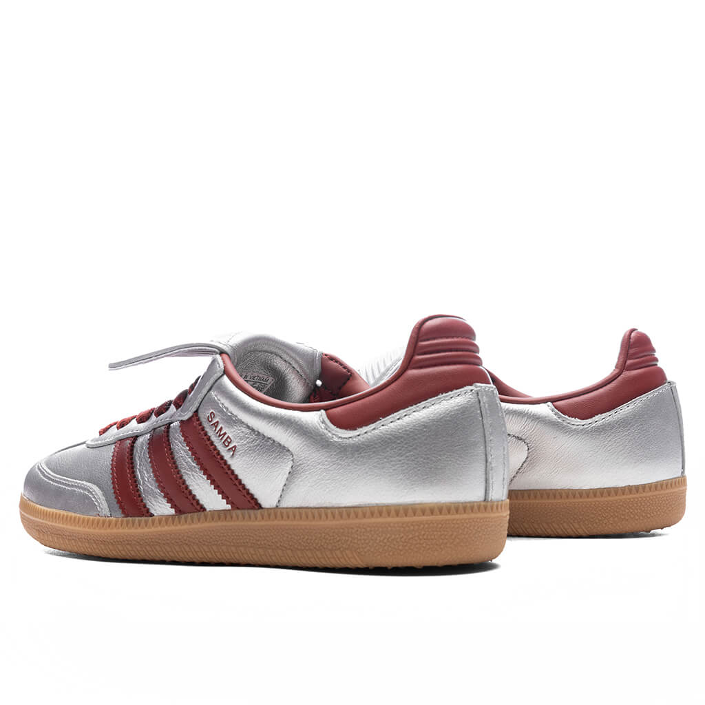 Women's Samba Long Tongue - Silver Metallic/Preloved Ruby/Gum - Image 3